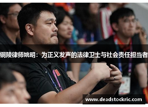 铜陵律师姚明：为正义发声的法律卫士与社会责任担当者